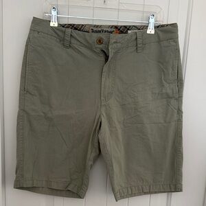 Tailor Vintage Men's Khaki Flat Front Shorts